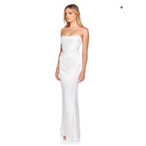 NOOKIE Emelie Strapless Gown / Dress- White- sz XS‎ NWT